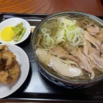 そば処あおば - 肉そば冷たいとゲソ天