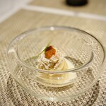 シンクロニア ディ シンジ ハラダ - コッペ蟹と百合根のカッペリーニ