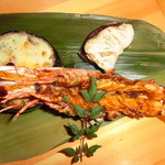 倉敷　和のうまみ処　桜草 - 海老とナスのグラタン他