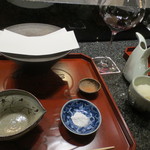 天雅 - 天ぷらの準備。