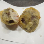 天雅 - 椎茸海老詰め。海老はつなぎなしです。