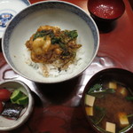 天雅 - 自分は初訪問時と同じかき揚げ丼で。天つゆが洗練されました。