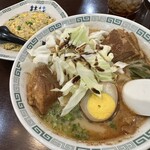 桂花ラーメン - 太肉麺(大盛り)炒飯セット
