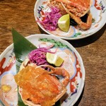 かもせ屋 - 「分けやすいように」とお店の人が２人分で盛り付けてくれました！