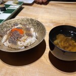 肉寿司 肉和食 KINTAN - トリュフTKGと本日のスープ