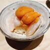 菊鮨 - アコヤ貝とバフンウニの寿司