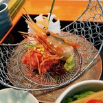 日本食 雅庭 - お造り（ボタン海老とマグロのたたき）