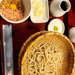 一休庵 - 料理写真:10割そば　納豆+ワサビ