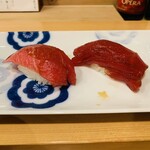 魚元 - トロと赤身漬け