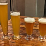 東京ブッチャーズ with OKACHI Beer Lab - 左からオヤジ・ムコ・女二人