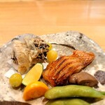 四谷 うえ村 - ⚫キンキの味噌幽庵焼き　太刀魚舞茸焼き　