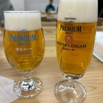 サントリー 天然水のビール工場 東京・武蔵野ブルワリー - 2杯目プレモル薫るエール3杯目プレモルマスターズドリーム