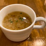 ワイン食堂Nao - ハンバーグランチのオニオンスープ