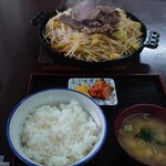 Doraibuimmasuzawa - ジンギスカン定食　￥1200　ライス普通盛(ライスは大盛、特盛サービス)