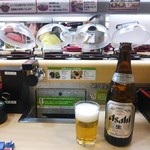 無添くら寿司 - 【居酒屋ミッション】ヤサグレ感の演出を瓶ビールに求める　2013.12