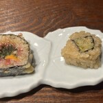赤坂 鮨大谷 -  白菜、フキのトウ味噌和え巻き