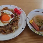 やきそば まとや - 料理写真:富士宮焼きそば 目玉焼きトッピング、おでん