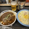 松屋 - ブラウンソースハンバーグ＆サラダ＆瓶ビール