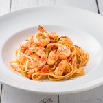 Bruschetta chicken & shrimp pasta