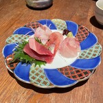 じんだんぼ - 和食コースのお刺身。美味し。