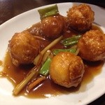 台流屋台 御気樂 - イカ団子の甘酢あんかけ