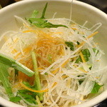 鉄板料理 堂島 - 2013.12ステーキとハンバーグのハーフ＆ハーフのサラダ