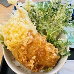 魚屋 hide - 荒浜平目天丼（ハーフ）¥1,200❗️