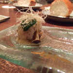 レストランよねむら - 甘鯛のムニエルとキノコのワンスプーン