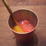 レストランよねむら - カシス・オレンジのシャーベット