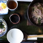 麺乃匠 いづも庵 - 淡路石焼き牛丼うどんセット