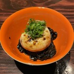 野口太郎 - トラフグ白子 イカスミうどん