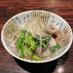 野口太郎 - 京都産猪とセリのしゃぶしゃぶ