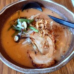 蔵出し味噌麺場彰膳 - 信州味噌らーめん＋炙りチャーシュー1枚