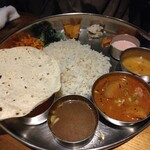 南インド料理 葉菜 - ベジ、メインはカボチャのカレー