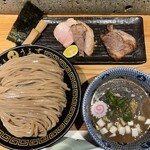 中華蕎麦うゑず - つけ麺(大)＋ハーフ桃源