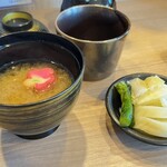 Teuchi Soba Hasebe - Tempura Rice Bowl & Miso Soup with Seiro and Pickles