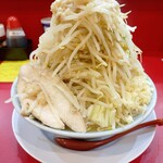 Jikaseimen Tori - ラーメン麺増し野菜増しニンニクヤサイアブラちょい増し　圧倒的ではないかこのビジュアルは!!!!
