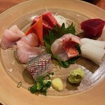 日本料理　三崎港　蔵 - お刺身盛り合わせ(鮮度が良く、本当美味しかったです。)