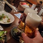 BAR LEON  - 生ビールで(^_^)／□☆□＼(^_^)乾杯