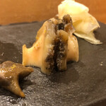 まんてん鮨 - 蝦夷あわびとその肝