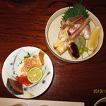 春よし - 長いもとイクラ・鯛の焼き物・里芋・厚焼き卵