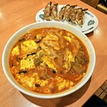 Hidakaya - チゲ味噌ラーメン+餃子セット