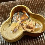 鎌倉 北じま - 2024.1.　たたき牛蒡と黒人参 & 春菊と蓮根の鮟肝和え