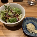 うみからそらへ - セットサラダ（生醤油）　ポテサラ