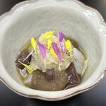 日本料理 新茶家 - しっかりプリプリとしたアミノメ。