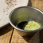 炭火とワイン - 山葵だけお代わり。苦笑