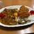 ジャンカレー - 料理写真:キノコとベーコンのデミチーズカレー ロースカツと生卵をドッキング