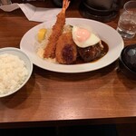 グリル欧風軒 - A定食with目玉焼（半熟）全体