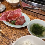 焼肉ホルモン 肉五郎 - ロース定食(1.5倍赤身)
