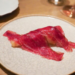 DepTH brianza - クエのフライにブレザオラ（牛肉の生ハム）